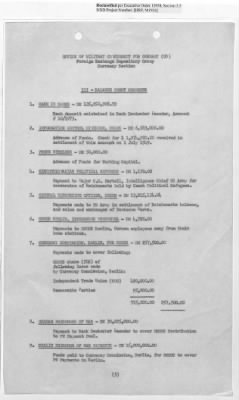 Thumbnail for Records Relating to Operations "Birddog" and "Doorknob" > Office of Military Government U.S. [Omgus] Account No. 10/1973:Monthly Reports