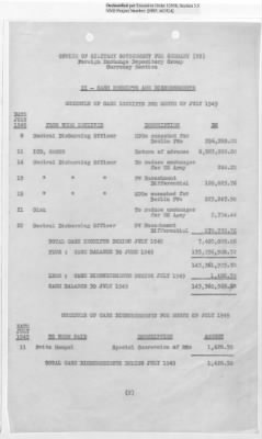 Thumbnail for Records Relating to Operations "Birddog" and "Doorknob" > Office of Military Government U.S. [Omgus] Account No. 10/1973:Monthly Reports