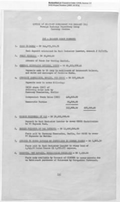 Thumbnail for Records Relating to Operations "Birddog" and "Doorknob" > Office of Military Government U.S. [Omgus] Account No. 10/1973:Monthly Reports