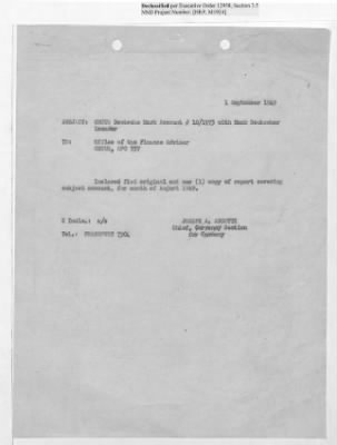 Thumbnail for Records Relating to Operations "Birddog" and "Doorknob" > Office of Military Government U.S. [Omgus] Account No. 10/1973:Monthly Reports