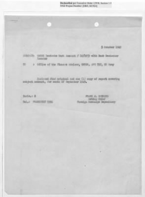 Thumbnail for Records Relating to Operations "Birddog" and "Doorknob" > Office of Military Government U.S. [Omgus] Account No. 10/1973:Monthly Reports