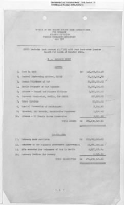 Thumbnail for Records Relating to Operations "Birddog" and "Doorknob" > Office of Military Government U.S. [Omgus] Account No. 10/1973:Monthly Reports