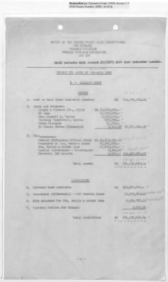 Thumbnail for Records Relating to Operations "Birddog" and "Doorknob" > Office of Military Government U.S. [Omgus] Account No. 10/1973:Monthly Reports