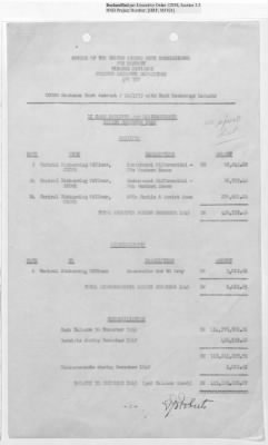 Thumbnail for Records Relating to Operations "Birddog" and "Doorknob" > Office of Military Government U.S. [Omgus] Account No. 10/1973:Monthly Reports