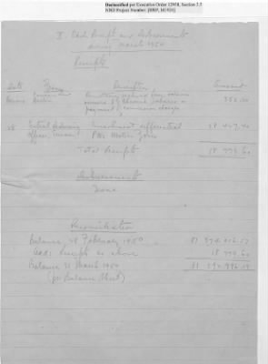 Thumbnail for Records Relating to Operations "Birddog" and "Doorknob" > Office of Military Government U.S. [Omgus] Account No. 10/1973:Monthly Reports