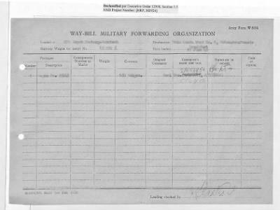 Thumbnail for Records Relating to Operations "Birddog" and "Doorknob" > Railroad Waybills