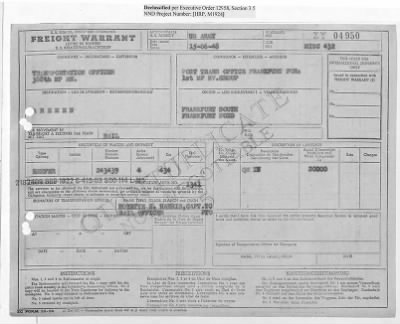 Thumbnail for Records Relating to Operations "Birddog" and "Doorknob" > Railroad Waybills