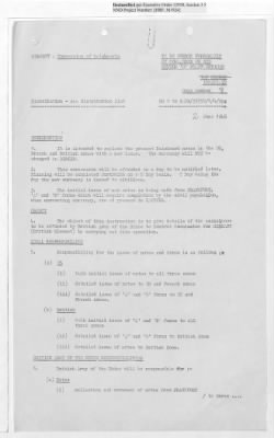 Thumbnail for Records Relating to Operations "Birddog" and "Doorknob" > Report:British Special Movement Instructions