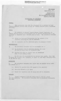 Thumbnail for Records Relating to Operations "Birddog" and "Doorknob" > Report:British Special Movement Instructions