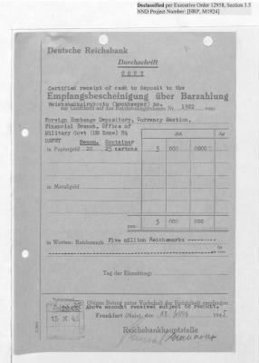 Thumbnail for Records Relating to Operations "Birddog" and "Doorknob" > Shipment Vouchers (Nos. 1/1 - 29/1)