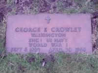 George E Crowley Headstone