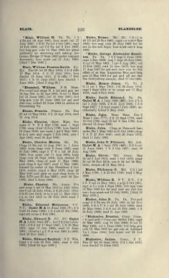 Thumbnail for US Army Historical Register - Volume 1 > Part II - Complete Alphabetical List of Commissioned Officers of the Army