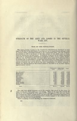 Thumbnail for US Army Historical Register - Volume 2 > Part III - Strength of the Army