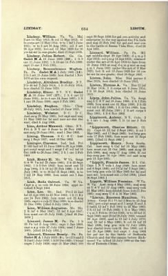 Thumbnail for US Army Historical Register - Volume 1 > Part II - Complete Alphabetical List of Commissioned Officers of the Army