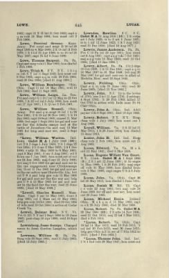 Thumbnail for US Army Historical Register - Volume 1 > Part II - Complete Alphabetical List of Commissioned Officers of the Army