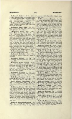 Thumbnail for US Army Historical Register - Volume 1 > Part II - Complete Alphabetical List of Commissioned Officers of the Army