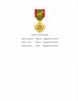 Thumbnail for History of the 63rd Infantry Division Special Troops > 63rd Infantry Division Special Troops Individual Awards