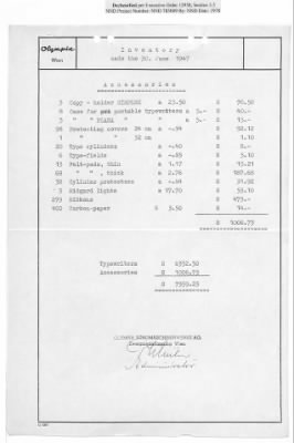 Thumbnail for Reports on Trusteeships > Sch 282 Olympia GmbH: Correspondence And Reports