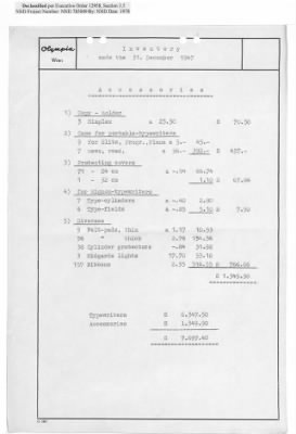 Thumbnail for Reports on Trusteeships > Sch 282 Olympia GmbH: Correspondence And Reports