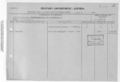 Thumbnail for Reports on Trusteeships > Sch 358 Property of Johanna Fischer: Correspondence and Reports