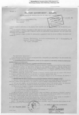 Thumbnail for Reports on Trusteeships > Sch 358 Property of Johanna Fischer: Correspondence and Reports