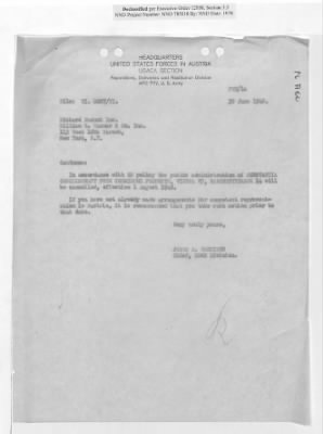 Thumbnail for Cases and Reports Relating to Property and Equipment Released by Vienna Area Command (VAC) to the Austrian Government > V1.0287/VI Hudnut-Warner