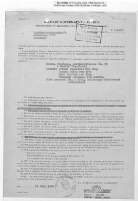 Thumbnail for Reports on Trusteeships > Sch 373 Property Of Prinz Von Croy'sche: Correspondence And Report