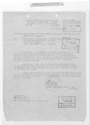 Thumbnail for Cases and Reports Relating to Property and Equipment Released by Vienna Area Command (VAC) to the Austrian Government > V1.0291/III Hugo Stinnes Industries Inc.