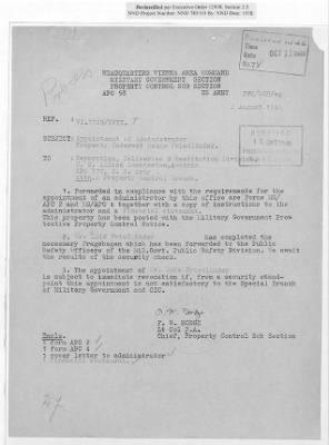 Thumbnail for Cases and Reports Relating to Property and Equipment Released by Vienna Area Command (VAC) to the Austrian Government > V1.1725/XVII Oskar Friedlander