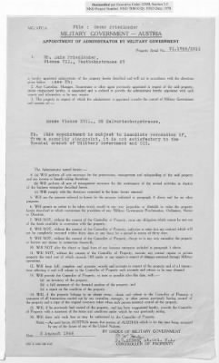 Thumbnail for Cases and Reports Relating to Property and Equipment Released by Vienna Area Command (VAC) to the Austrian Government > V1.1725/XVII Oskar Friedlander