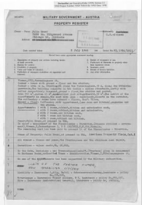 Thumbnail for Cases and Reports Relating to Property and Equipment Released by Vienna Area Command (VAC) to the Austrian Government > V1.1734/XVII Julie Brand