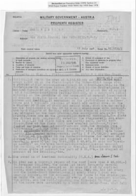 Thumbnail for Cases and Reports Relating to Property and Equipment Released by Vienna Area Command (VAC) to the Austrian Government > V1.1739/I Oshin Agathon