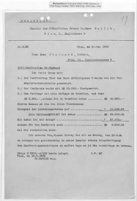 Thumbnail for Cases and Reports Pertaining to Property Administered by the Vienna Area Command (VAC) > PC/V/II/81 Herman And Rachela Wenkart