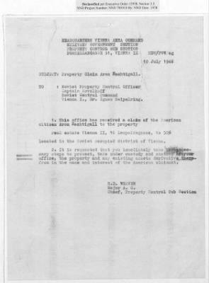 Cases and Reports Pertaining to Property Administered by the Vienna Area Command (VAC) > PC/V/II/106 Aron Nachtigall