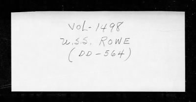 Thumbnail for Rowan (DD-782) > 1948