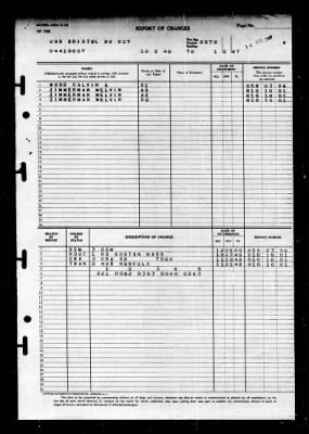 Thumbnail for Bristol (DD-857) > 1947