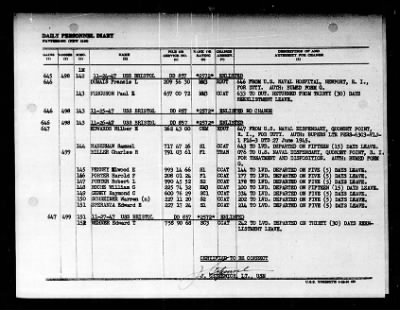 Thumbnail for Bristol (DD-857) > 1947