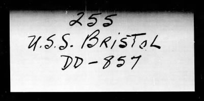 Thumbnail for Bristol (DD-857) > 1949