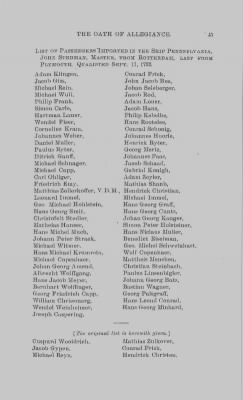 Volume XVII > Names of Foreigners who took the Oath of Allegiance, 1727-1775.