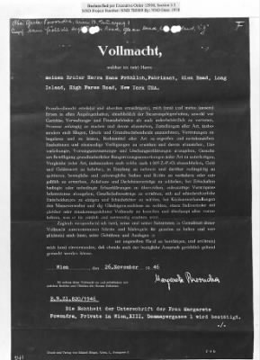 Thumbnail for Cases and Reports Pertaining to Property Administered by the Vienna Area Command (VAC) > PC/V/IX/100 Ronald Caroll (Bronislav Goldman) (January 1947-February 1948)