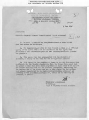 Thumbnail for Cases and Reports Pertaining to Property Administered by the Vienna Area Command (VAC) > PC/V/IX/100 Ronald Caroll (Bronislav Goldman) (January 1947-February 1948)