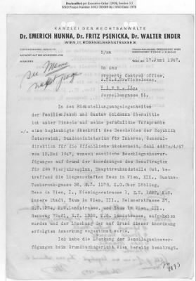 Thumbnail for Cases and Reports Pertaining to Property Administered by the Vienna Area Command (VAC) > PC/V/IX/100 Ronald Caroll (Bronislav Goldman) (January 1947-February 1948)