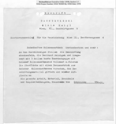 Cases and Reports Pertaining to Property Administered by the Vienna Area Command (VAC) > PC/V/IX/100 Ronald Caroll (Bronislav Goldman) (January 1947-February 1948)