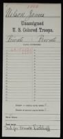 US, Civil War Service Records (CMSR) - Union - Colored Troops Unassigned Infantry, 1861-1865 record example