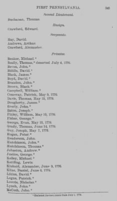 Volume X > Continental Line. First Pennsylvania. July 1, 1776-November 3, 1783.