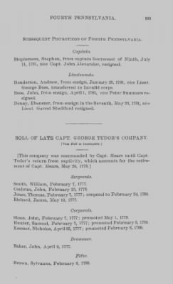 Volume X > Continental Line. Fourth Pennsylvania. January 1, 1777-November 3, 1783.