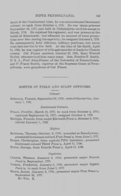 Volume X > Continental Line. Fifth Pennsylvania. January 1, 1777-January 1, 1783.