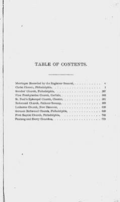 Thumbnail for Volume VIII > Pennsylvania Marriages