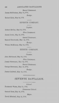 Thumbnail for Volume XIV > Muster Rolls and Papers Relating to the Associators and Militia of the County of Cumberland.