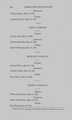 Thumbnail for Volume XIV > Muster Rolls and Papers Relating to the Associators and Militia of the County of Cumberland.